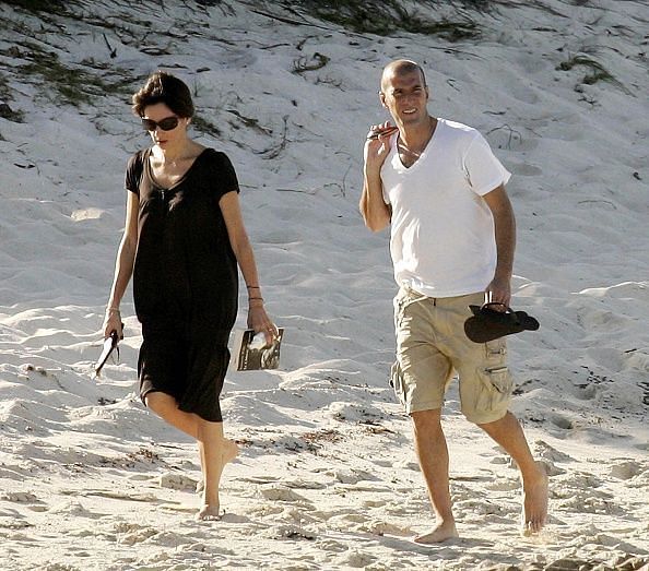 SOCCER LEGEND ZINEDINE ZIDANE ON THE BEACH IN MAURITIUS